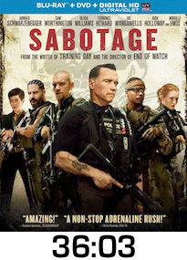 Sabotage Bluray Review