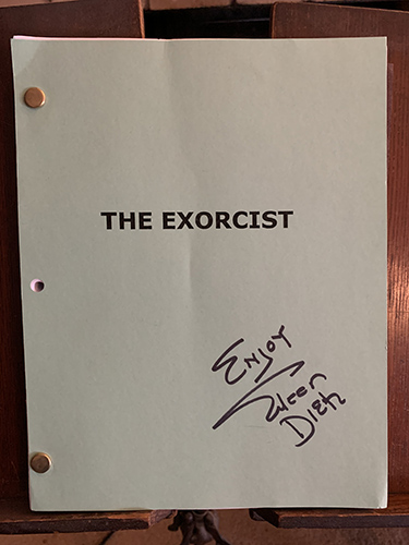 The Exorcist script signed